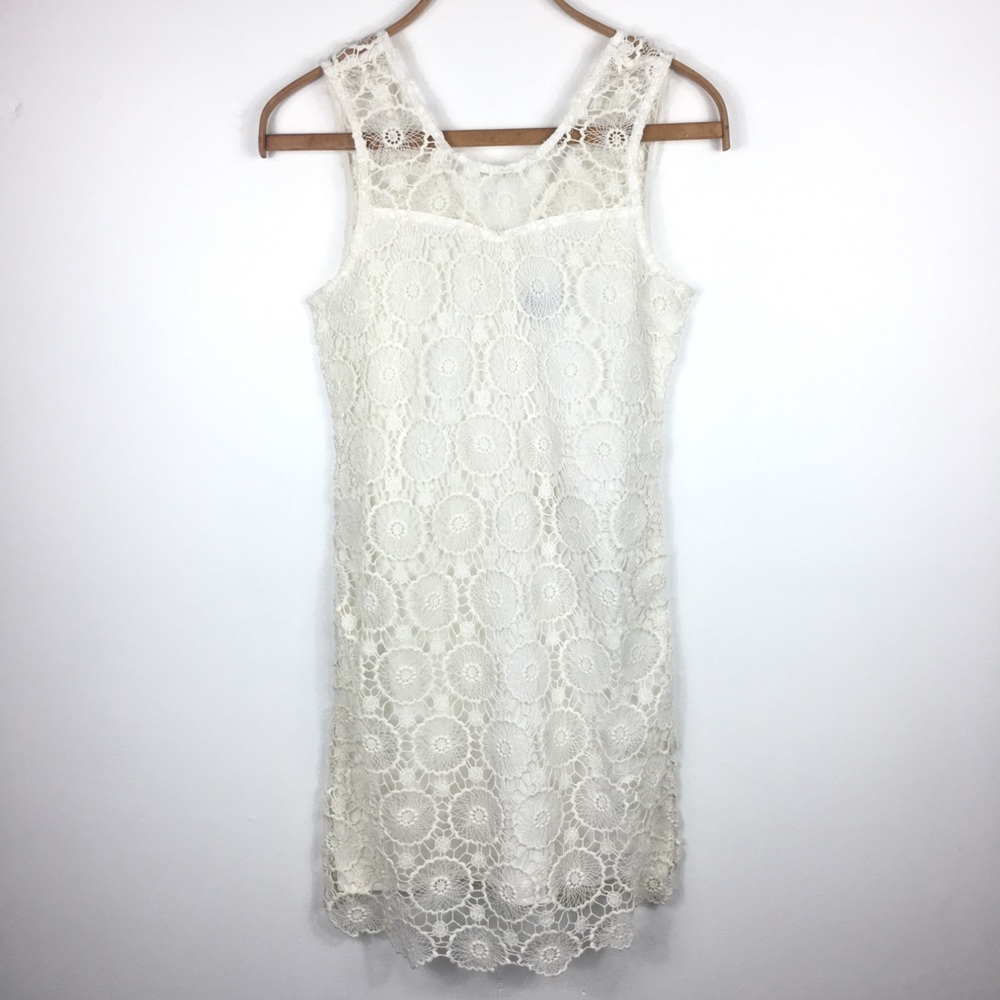 Cream Crochet Dress Medallion Size XS mud pie